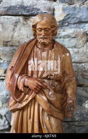 Rosans abbaye bénédictine. Statue de St Joseph. La France. Banque D'Images