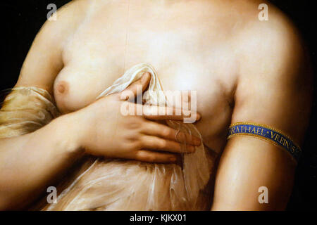 Galerie Barberini, Rome. La Fornarina. Raffaello. Raphael. Détail. L'Italie. Banque D'Images