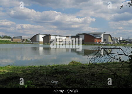 Vue sur la station de pompage d'Hornsey, Wood Green, Londres Haringey peuvent Banque D'Images