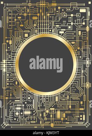 Chipset vertical or digital background Illustration de Vecteur