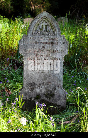Lieux de repos des êtres chers dans le cimetière catholique à Acton burnell, Shropshire, Angleterre. Banque D'Images
