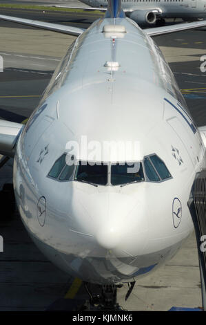 Pare-brise de la Lufthansa Airbus A330-300 Banque D'Images