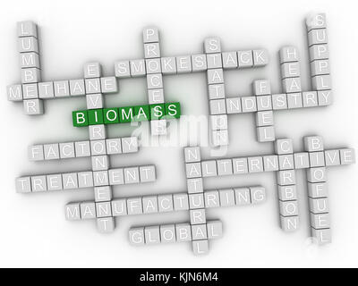 La biomasse de 3d concept nuage de mots Banque D'Images