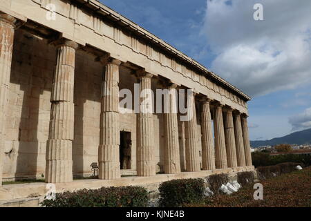Temple d'Hephaestos, Agora antique d'Athènes Banque D'Images