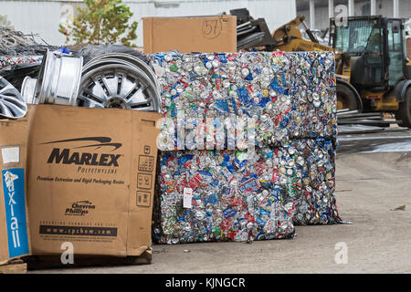 Houston, Texas - pour le recyclage des déchets métalliques au cmc commercial metals. Banque D'Images