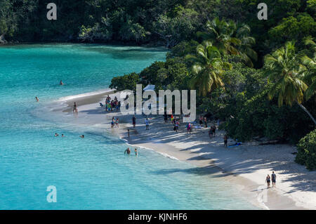 Trunk Bay sommaire, St John, US Virgin Islands National Park Banque D'Images