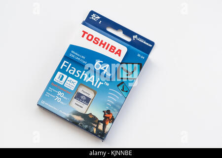 Carte SD sans fil Toshiba FlashAir Banque D'Images