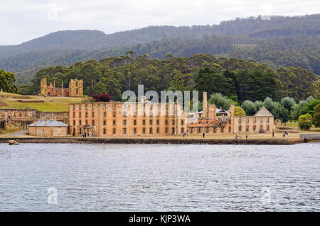 L'administration pénitentiaire et l'hôpital au site historique de Port Arthur - Tasmanie, Australie Banque D'Images