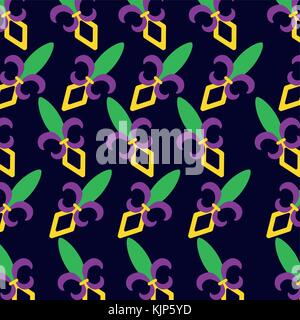 Mardi gras fleur de lis pattern design concept Illustration de Vecteur