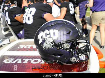 Fort Worth, Texas, USA. 24 Nov, 2017. Au cours du 1er semestre de la NCAA Football match entre le TCU Horned Frogs et le Baylor Bears au stade Amon G. Carter à Fort Worth, Texas. Matthew Lynch/CSM/Alamy Live News Banque D'Images