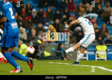 Dani Ceballos (24) joueur du Real Madrid. Copa del Rey entre Real Madrid vs Getafe au Santiago Bernabeu à Madrid, Espagne, le 28 novembre 2017 . Banque D'Images