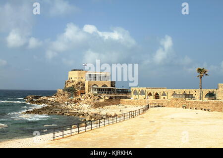 Leuchtturm Jetty - Césarée - Israël Banque D'Images