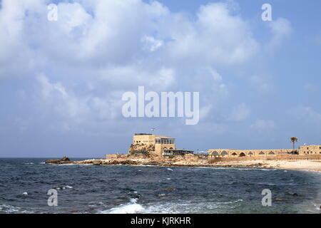 Leuchtturm Jetty - Césarée - Israël Banque D'Images