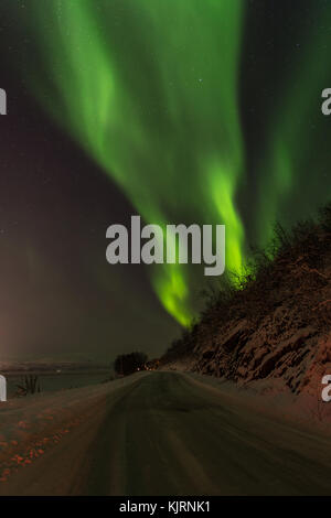 Northern Lights de Finnmark, Norvège. Aurore boréale en Norvège. Banque D'Images