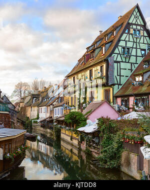 La petite Venise de Colmar - est une zone touristique pittoresque à proximité du centre historique de Colmar, haut-Rhin, Alsace, France. Banque D'Images