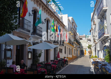 Marbella, Espagne - 16.09.2015 : Rue de la vieille ville de Marbella Banque D'Images