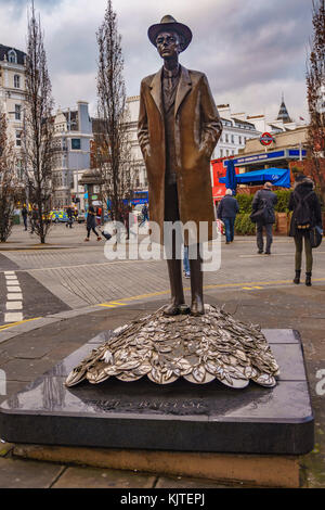 Statue de Bela Bartok. Il était un compositeur hongrois, le pianiste et l'ethnomusicologue. Il est considéré comme l'un des plus importants compositeurs. Banque D'Images