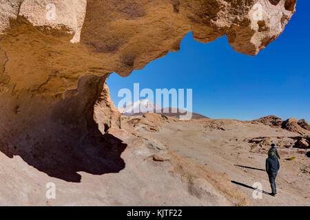 Photo prise en août 2017 dans l'Altiplano Bolivie, Amérique du Sud : la vallée de l'Altiplano Bolivie désert pierres Salar de Uyuni Banque D'Images