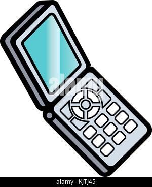 Téléphone mobile icône linéaire Illustration de Vecteur