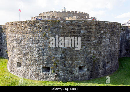 Douves et bastion du château de Deal, Deal, Kent, Angleterre, Royaume-Uni Banque D'Images