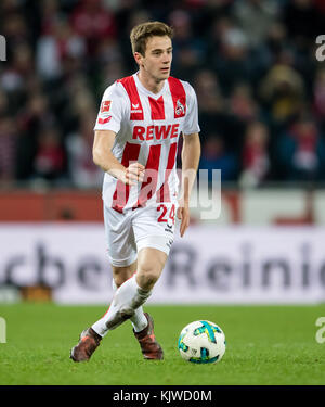 Cologne, Allemagne. 26 novembre 2017. Lukas Kluenter de Cologne en action lors du match de football allemand Bundesliga entre 1. FC Cologne et Hertha BSC à Cologne, Allemagne, 26 novembre 2017. · PAS DE SERVICE DE FIL · crédit : Thomas Eisenhuth/dpa-Zentralbild/ZB/dpa/Alamy Live News Banque D'Images