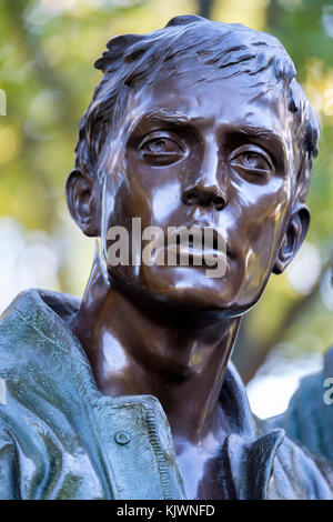 Détail des trois soldats (les trois militaires) de la statue, la Vietnam Veterans Memorial, le National Mall, Washington, D.C., États-Unis d'Amérique, USA. Banque D'Images