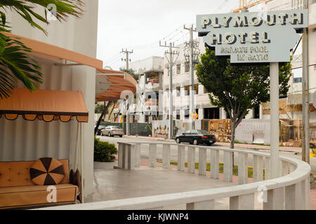 Le Plymouth Hotel, Miami, USA. Banque D'Images