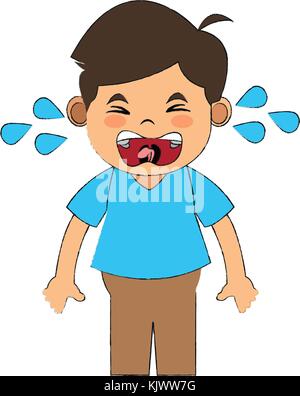 Enfant Qui Pleure Image Vectorielle Stock Alamy