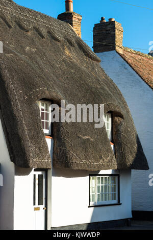 Chaumière à Hemingford Grey Haut Village st., Cambridgeshire, Angleterre, Royaume-Uni. Banque D'Images