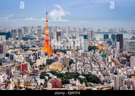 Tokyo, Japon et tour d'horizon. Banque D'Images