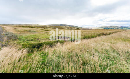 Voyager en Islande - l'islande rurale pays paysage près de skeggjastadir farm en septembre Banque D'Images