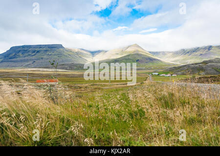 Voyager en Islande islandais - scenic rural près de skeggjastadir farm en septembre Banque D'Images