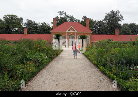 La Serre dans le jardin supérieur sur le Mount Vernon, Alexandria, Virginie. Banque D'Images