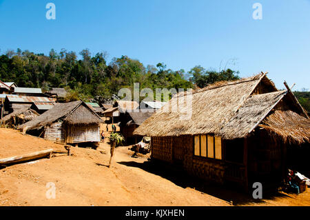 Ban mok chong village - Laos Banque D'Images