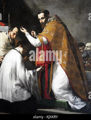 La peinture du miracle de Saint Donatus d'Arezzo 1652. par Jusepe DE RIBERA peintre espagnol 1591-1652 Banque D'Images