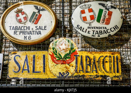 Italie emilie romagne cervia : salt museum : signes de monopoles quand le sel était sous le contrôle de l'état Banque D'Images