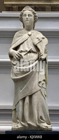 Jacopo di Piero Guidi - Angelo con viella - Jacopo di Piero Guidi - Ange avec Viella - Violon (1385-1388) ( la Cattedrale di Santa Maria del Fiore de Florence - Cathédrale de Sainte Marie de la fleur 1336 ) Museo dell'Opera del Duomo Florence Italie italien. Banque D'Images