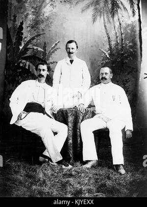 Américain, britannique et allemand de consuls honoraires à Samoa, entre 1890 1898 Banque D'Images
