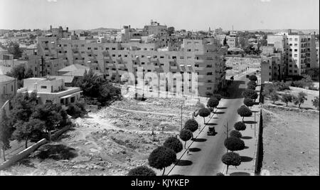 Beit HaMaalat. Poursuite de cyclorama, secteur ouest, Jérusalem. 1940 1946 Banque D'Images