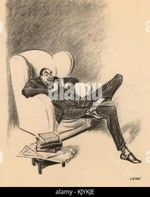 Keynes caricature 1934 faible Banque D'Images