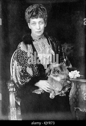 Portrait d'Alexandra de Danemark, reine du Royaume-Uni, épouse du roi Édouard VII, connue pour son rôle dans l'histoire royale britannique. Banque D'Images