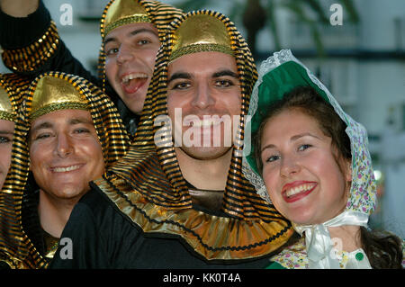Le carnaval, les gens déguisés, Cadix, Andalousie, Espagne, Europe Banque D'Images