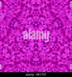 Triangle géométrique circulaire mandala kaleidoscope - fond vecteur conception graphique motif symétrique à partir de triangles Illustration de Vecteur