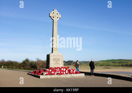 Le monument aux morts de Padstow en Cornouailles au Royaume-Uni Banque D'Images