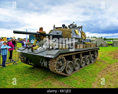 M24 Chaffee deuxième Guerre mondiale char léger américain dans Northumberland Banque D'Images