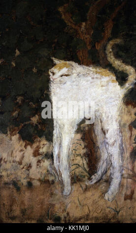 Pierre Bonnard - le Chat Blanc - 1894 Banque D'Images