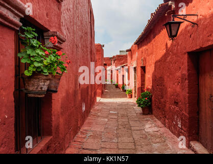 Rue Toledo, Monastère de Santa Catalina, Arequipa, Pérou Banque D'Images