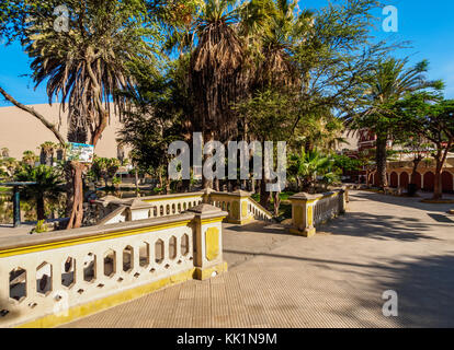 Promenade dans la région d'Ica, huacachina, Pérou Banque D'Images