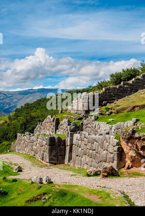Ruines de Sacsayhuaman, région de Cuzco, Pérou Banque D'Images