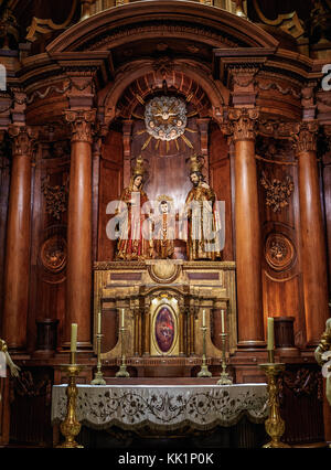 Chapelle de San Jose, la cathédrale de saint Jean l'apôtre et évangéliste, intérieur, plaza de armas, Lima, Pérou Banque D'Images